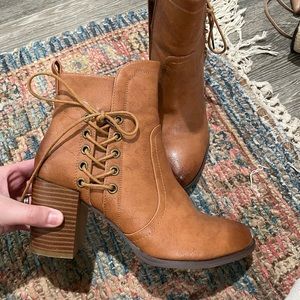 Brown Leather Booties